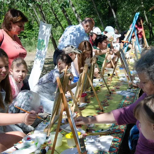 МАЛЮЄМО АКРИЛОВЕ ЧУДО НА БЕРЕЗІ ДНІПРА
